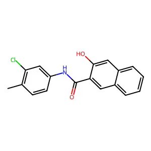 2-Naphthalenecarboxamide, N-(3-chloro-4-methylphenyl)-3-hydroxy- structure