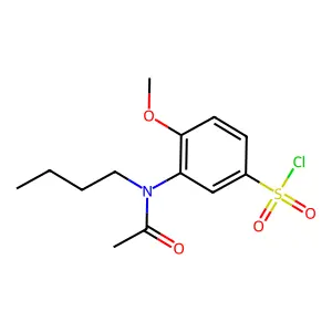 Benzenesulfonyl chloride, 3-(acetylbutylamino)-4-methoxy- structure