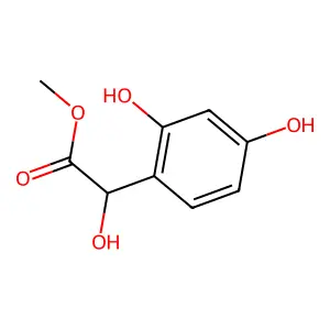 Benzeneacetic acid, alpha,2,4-trihydroxy-, methyl ester structure