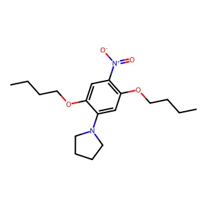 Pyrrolidine, 1-(2,5-dibutoxy-4-nitrophenyl)- structure
