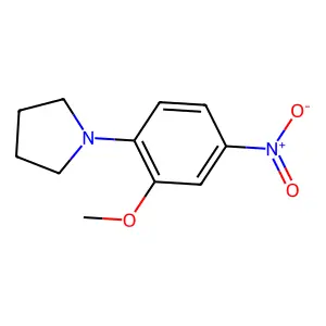 Pyrrolidine, 1-(2-methoxy-4-nitrophenyl)- structure
