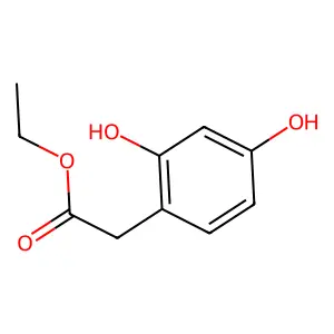 Benzeneacetic acid, 2,4-dihydroxy-, ethyl ester structure