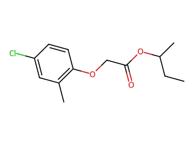 1-Methylpropyl (4-chloro-2-methylphenoxy)acetate structure