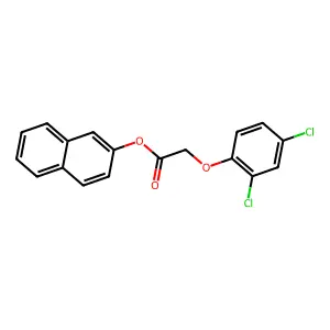 Acetic acid, (2,4-dichlorophenoxy)-, 2-naphthalenyl ester structure