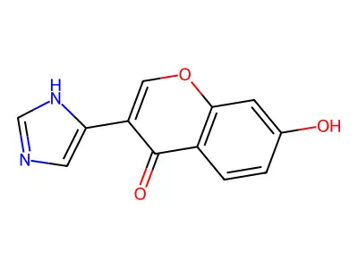 7-Hydroxy-3-(1H-imidazol-4-yl)-4H-chromen-4-one structure