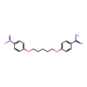 4-[5-(4-Nitrophenoxy)pentoxy]benzenecarboximidamide structure