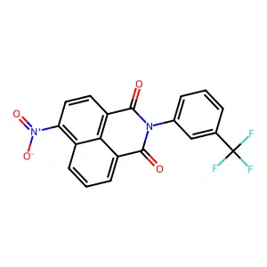6-nitro-2-[3-(trifluoromethyl)phenyl]-1H-benzo[de]isoquinoline-1,3(2H)-dione structure
