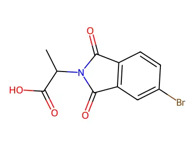 2-(5-bromo-1,3-dioxo-2,3-dihydro-1H-isoindol-2-yl)propanoic acid structure