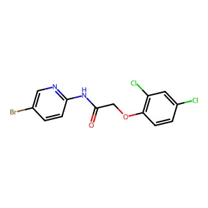 N-(5-bromopyridin-2-yl)-2-(2,4-dichlorophenoxy)acetamide structure