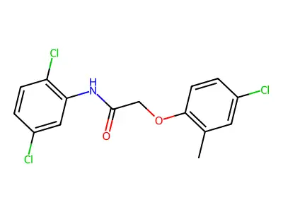 2',5'-Dichloro-2-(4-chloro-2-methylphenoxy)acetanilide structure