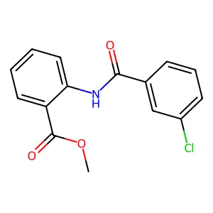 Methyl N-(3-chlorobenzoyl)anthranilate structure