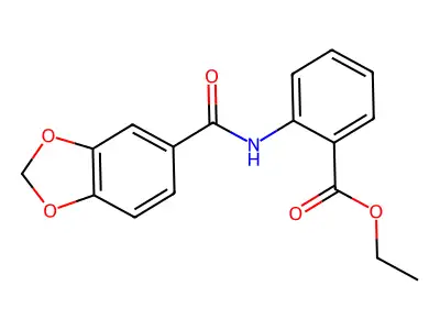 Ethyl 2-(1,3-benzodioxole-5-carbonylamino)benzoate structure