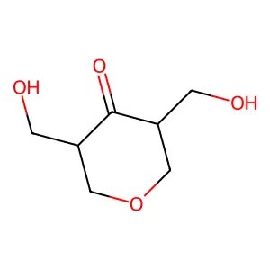 4H-Pyran-4-one, tetrahydro-3,5-bis(hydroxymethyl)- structure