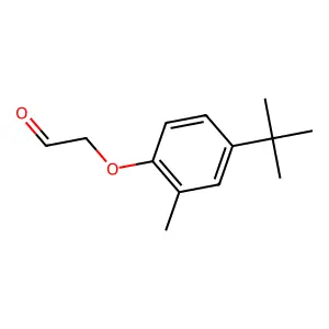 Acetaldehyde, 2-(4-(1,1-dimethylethyl)-2-methylphenoxy)- structure