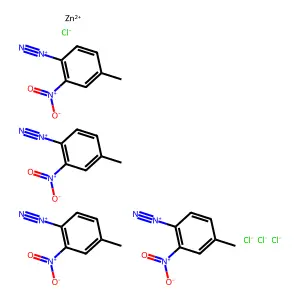 Benzenediazonium, 4-methyl-2-nitro-, (T-4)-tetrachlorozincate(2-) (4:1) structure