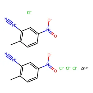 Benzenediazonium, 2-methyl-5-nitro-, (T-4)-tetrachlorozincate(2-) (2:1) structure
