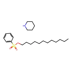 Benzenesulfonic acid, dodecyl-, compd. with piperidine (1:1) structure
