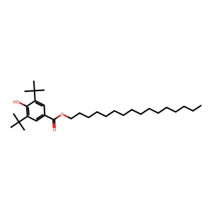 Palmityl 3,5-di-tert-butyl-4-hydroxybenzoate structure