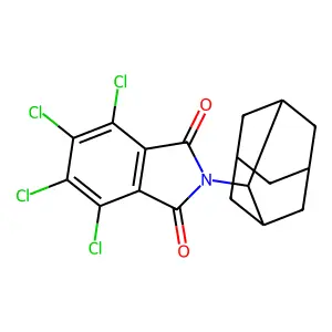 1H-Isoindole-1,3(2H)-dione, 4,5,6,7-tetrachloro-2-tricyclo(3.3.1.13,7)dec-2-yl- structure