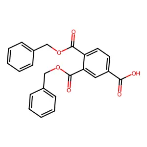 1,2,4-Benzenetricarboxylic acid, 1,2-bis(phenylmethyl) ester structure