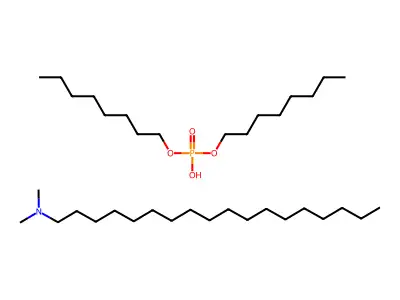 Phosphoric acid, dioctyl ester, compd. with N,N-dimethyl-1-octadecanamine (1:1) structure
