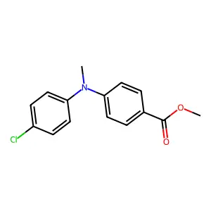 Benzoic acid, 4-[(4-chlorophenyl)methylamino]-, methyl ester structure