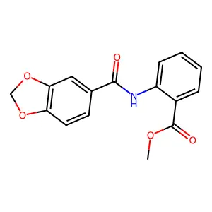 Methyl 2-[(1,3-benzodioxol-5-ylcarbonyl)amino]benzoate structure