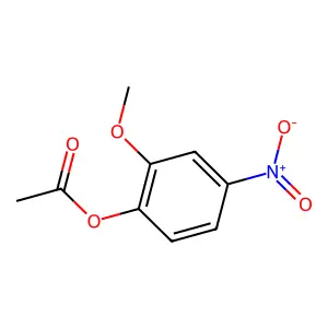 2-Methoxy-4-nitrophenol acetate structure