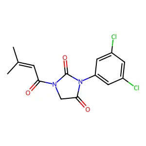 2,4-Imidazolidinedione, 3-(3,5-dichlorophenyl)-1-(3-methyl-1-oxo-2-butenyl)- structure