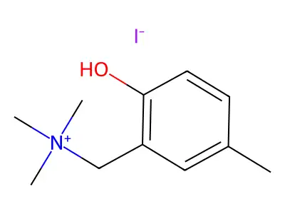 Benzenemethanaminium, 2-hydroxy-N,N,N,5-tetramethyl-, iodide structure