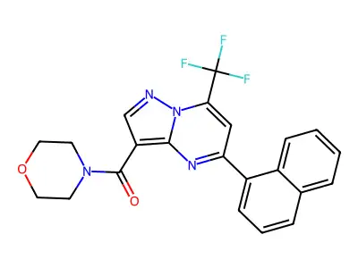 morpholin-4-yl-[5-naphthalen-1-yl-7-(trifluoromethyl)pyrazolo[1,5-a]pyrimidin-3-yl]methanone structure