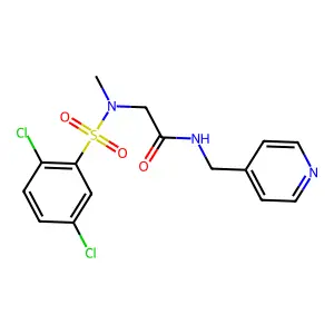 2-[(2,5-dichlorophenyl)sulfonyl-methylamino]-N-(pyridin-4-ylmethyl)acetamide structure