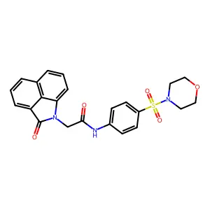 N-[4-(4-morpholinylsulfonyl)phenyl]-2-(2-oxobenzo[cd]indol-1(2H)-yl)acetamide structure