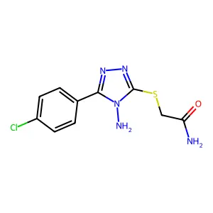2-((4-Amino-5-(4-chlorophenyl)-4H-1,2,4-triazol-3-YL)thio)acetamide structure