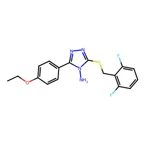 3-[(2,6-Difluorophenyl)methylthio]-5-(4-ethoxyphenyl)-1,2,4-triazole-4-ylamine structure