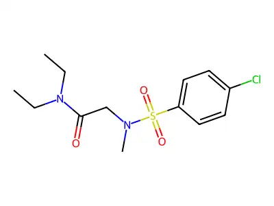 2-[(4-chlorophenyl)sulfonyl-methylamino]-N,N-diethylacetamide structure