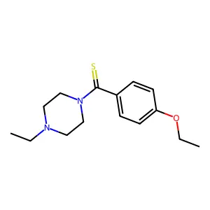 (4-Ethoxyphenyl)(4-ethylpiperazin-1-yl)methanethione structure