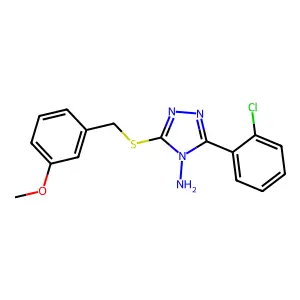 3-(2-Chlorophenyl)-5-[(3-methoxyphenyl)methylthio]-1,2,4-triazole-4-ylamine structure