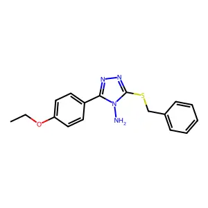 5-(4-Ethoxyphenyl)-3-(phenylmethylthio)-1,2,4-triazole-4-ylamine structure