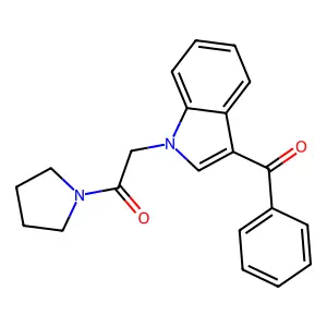 2-(3-Benzoylindol-1-yl)-1-pyrrolidin-1-ylethanone structure