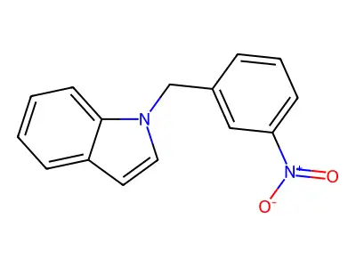 1-[(3-nitrophenyl)methyl]-1H-indole structure
