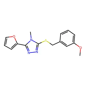 3-(2-Furyl)-5-((3-methoxybenzyl)thio)-4-methyl-4H-1,2,4-triazole structure