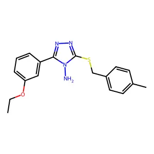 5-(3-Ethoxyphenyl)-3-[(4-methylphenyl)methylthio]-1,2,4-triazole-4-ylamine structure