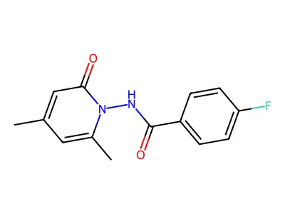 N-(4,6-dimethyl-2-oxopyridin-1(2H)-yl)-4-fluorobenzamide structure