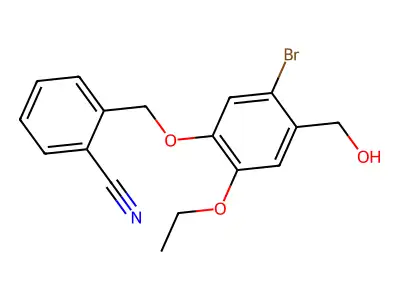 2-[[5-Bromo-2-ethoxy-4-(hydroxymethyl)phenoxy]methyl]benzonitrile structure