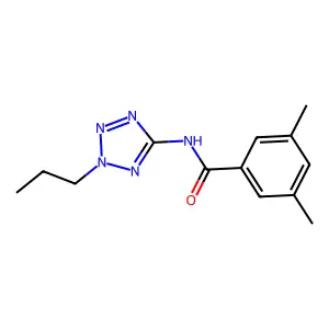 3,5-dimethyl-N-(2-propyltetrazol-5-yl)benzamide structure