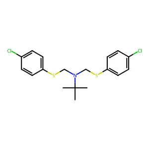 n,n-Bis{[(4-chlorophenyl)sulfanyl]methyl}-2-methylpropan-2-amine structure