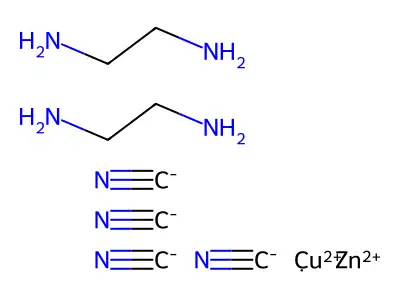 乙二胺铜锌氰化物 structure