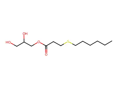 2,3-Dihydroxypropyl 3-(hexylthio)propionate structure