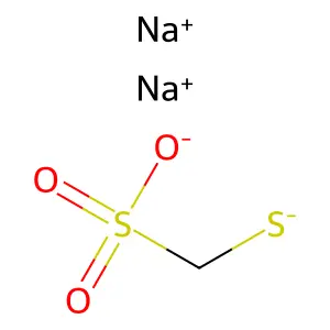 Methanesulfonic acid, 1-mercapto-, sodium salt (1:2) structure